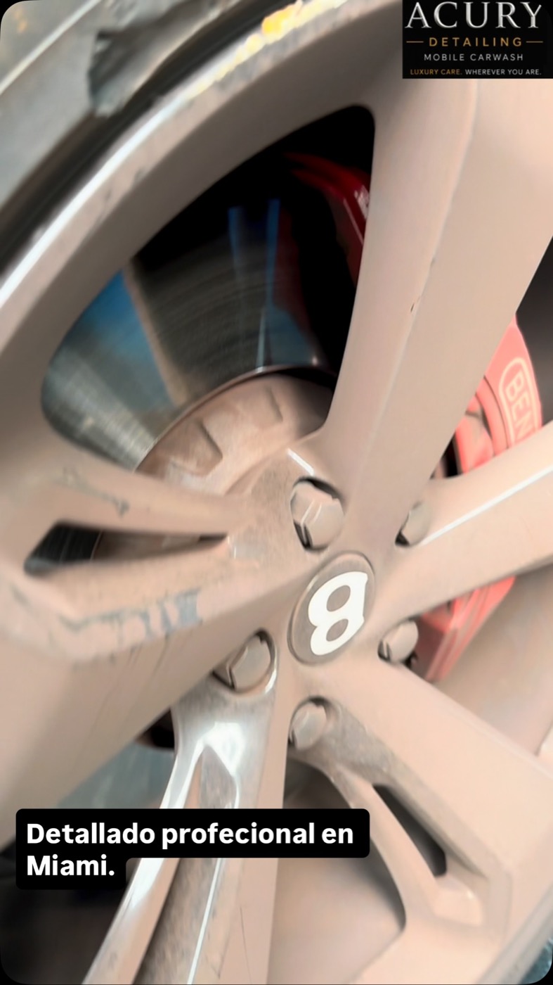 Bentley wheel before detailing