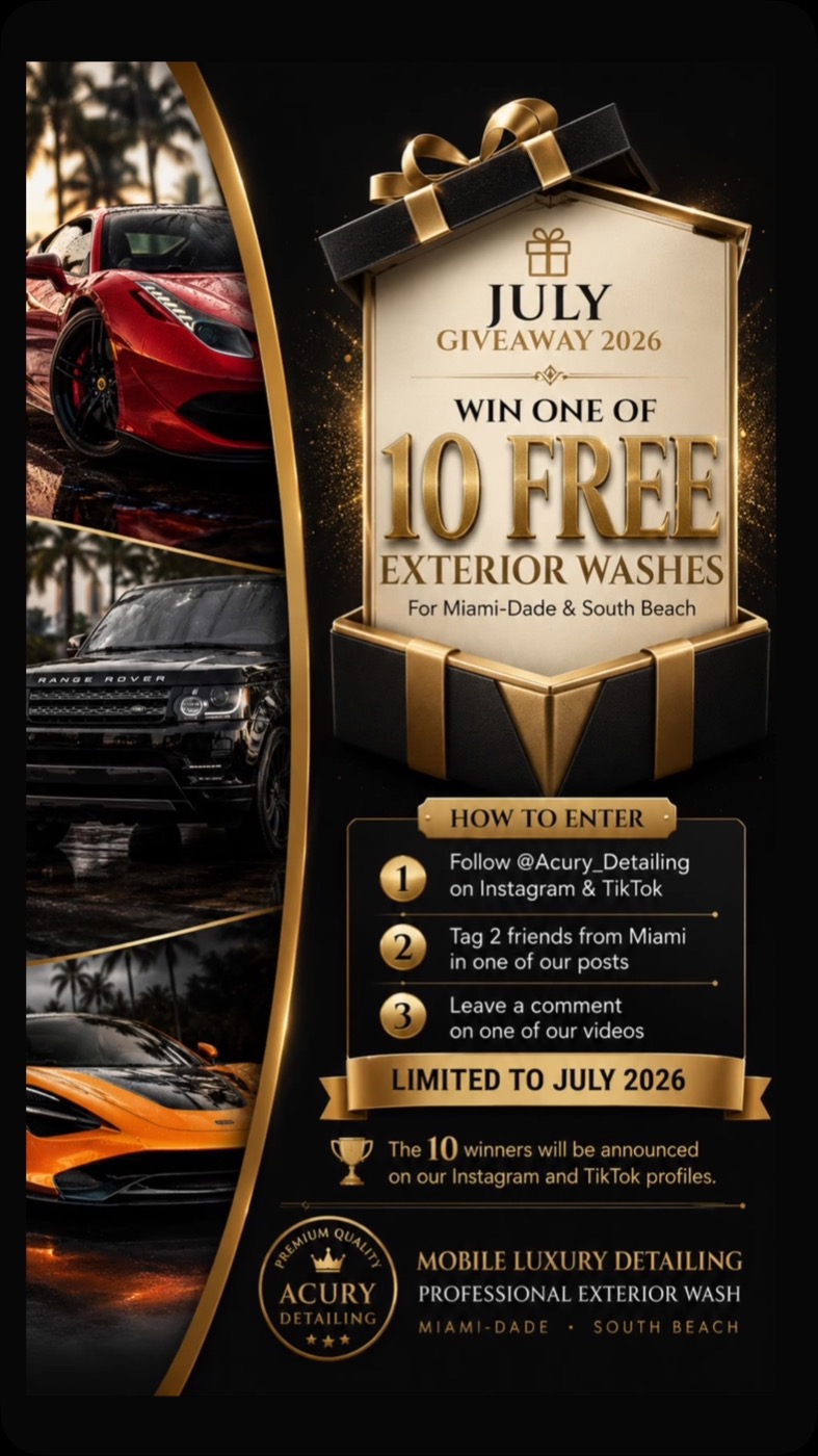 July 2026 giveaway — win one of 10 free exterior washes